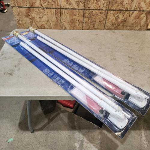 New 2 Flag pole kit w flags,
