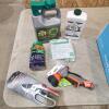 Moss killer, deer & rabnit repellent, plant food, fertilizer spikes, etc.