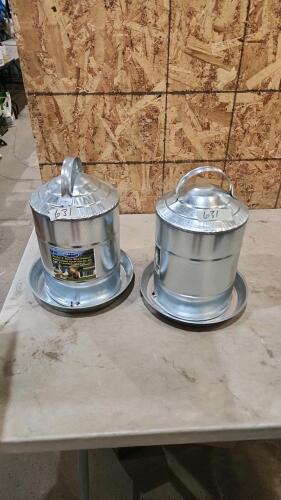 2 New 2Gal poultry waterers