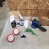 Spray gun, rotating magnetic lights, sander
