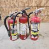 3 12" Charged fire extinguishers