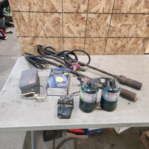 Trailer brake controller, electrical timers, propane torches,
