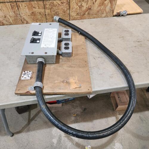 Breaker panel w 2 outlets