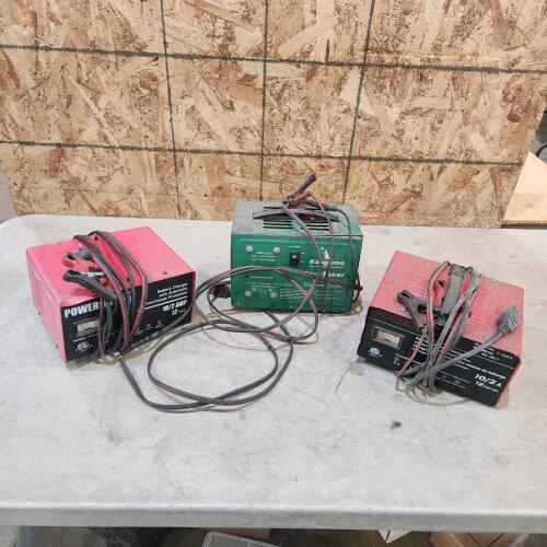 3 12V Battery chargers