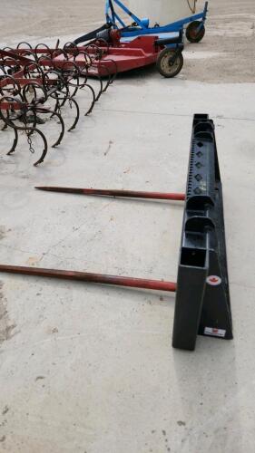 Skid steer bail fork