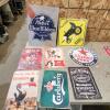 Various metal signs