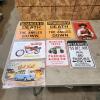 Various metal signs