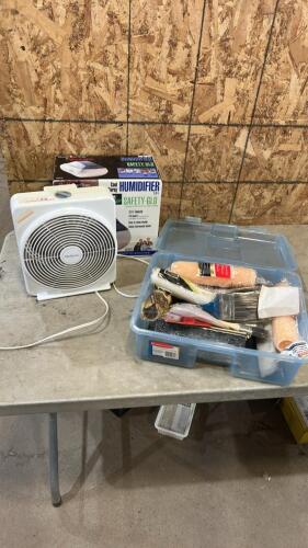Humidifier, fan, painting supplies