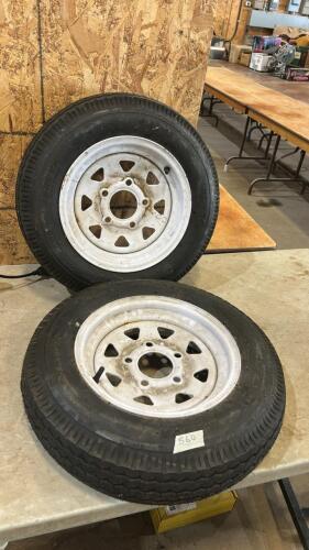 2 5.30-12 Trailer wheels as new