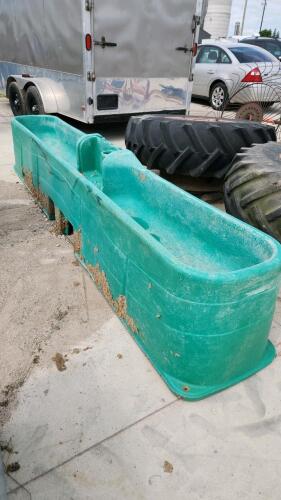12' L Plastic cattle water through