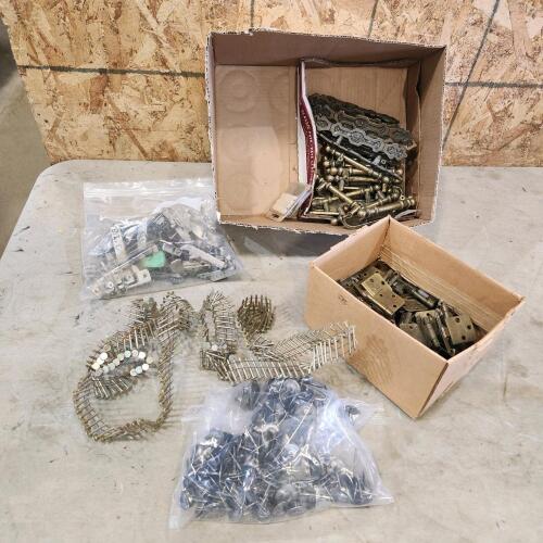 Various nails & cabinet hardware