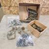 Various nails & cabinet hardware