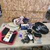 Cameras, air mattress, rooftop cargo bag, etc.