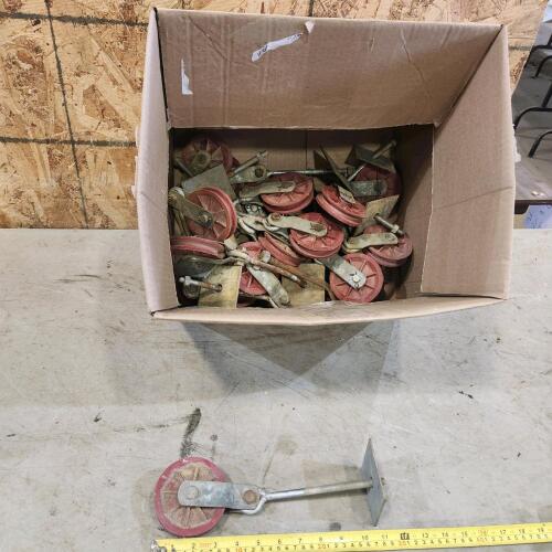 Box of polleys for barn curtains