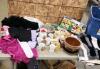 Girls clothes, glassware, books, etc