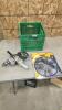 T handle electric drill, 12" used sawblade