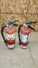 2 11" Charged fire extinguishers