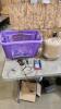 Empty bbq propane tanks, as is elctrical, laundry basket