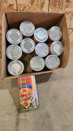 12 Cans of pasta sauce