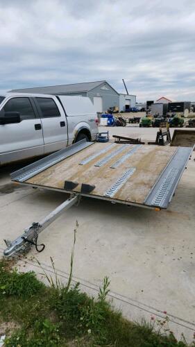 Double snowmobile trailer, new tires w ownership