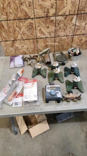 Chainsaw sharpeners, water timer, sprinklers, etc