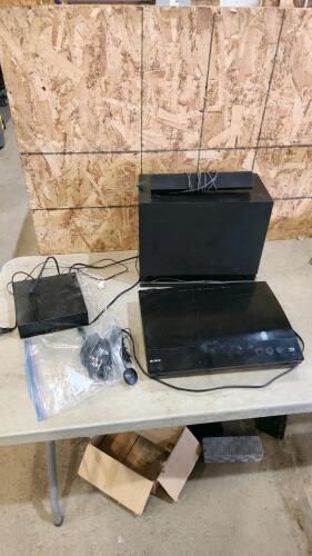 Sony blu-ray player w surround sound speakers