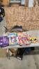 Board ganes, nerf guns, 32" wooden fish