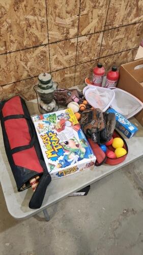 Lawn games, lantern, board game