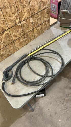 Pressure washer hose & wand w 33&rdquo; extension