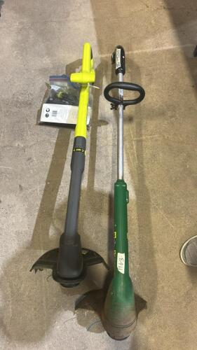 Ryobi 18V string trimmer w battery & charger, electric weed eater