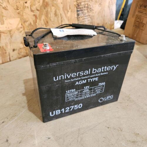 10"L 7"W 9"H 12V Battery untested as is