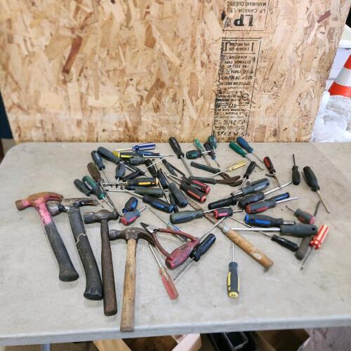 Screwdrivers, hammers, pliers