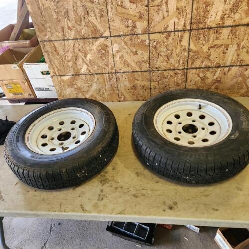 2- 145R12C wheels, tires shot