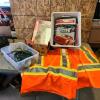 2 Safety vests, Nascar memorabilia, etc.