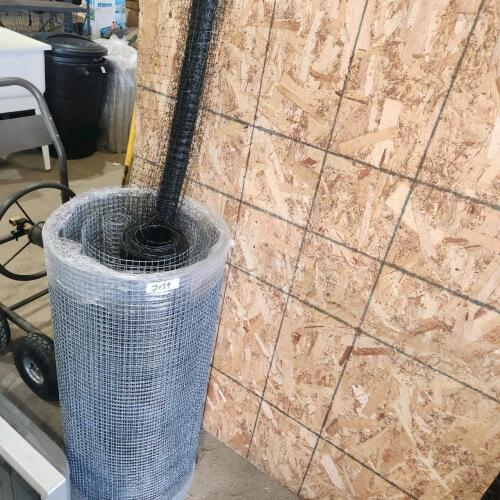 Various sized wire & plastic mesh