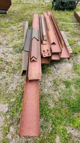 Various length 8" I beams & other steel