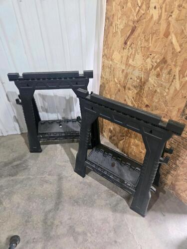 2 Plastic saw horses