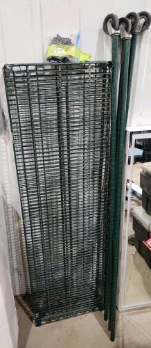 3 Tier rolling shelf unit 60"L 18"W