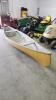 14' Fiberglass canoe w hole inside