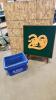 Cribbage table, recycle bins
