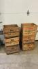 6 Wooden beverage crates