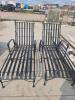 2 Metal lounge chairs no cushions