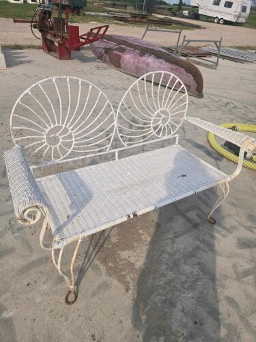 Metal framed loveseat 50"L