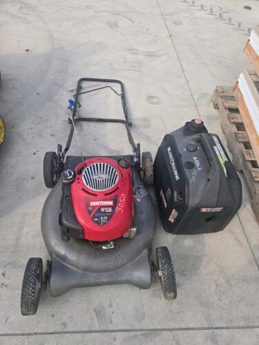 Suitcase generator, push mower as is