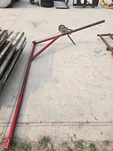 Winch on frame