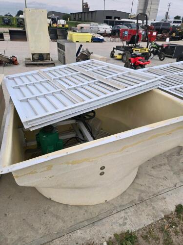 48" Fiberglass fan w winter cover & shutters