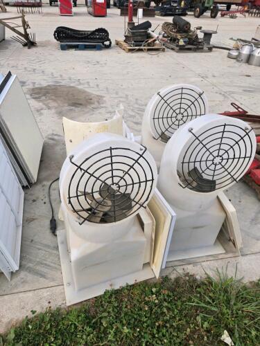 4 12" Fiberglass exhaust fans