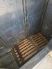 Stainless storage cabinet w damage 6'L 30"W 6'H - 2