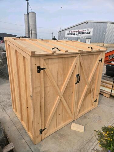 New wooden garbage storage cabinet 64"L 39"W 53"H