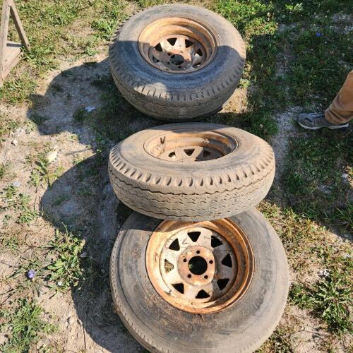1-16" & 3- 15" Trailer wheels tires shot